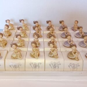 BOMBONIERE ECONOMICA BALLERINA SU PORTA CONFETTI COLORI E MODELLI ASSORTITI box 24 pz