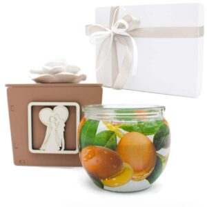 Bomboniera Matrimonio/ Candela Profumata con Custodia in Legno