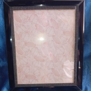 PORTAFOTO/CORNICE SPECCHIATA NERA CON STRASS NERI