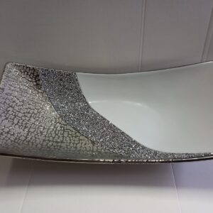 Centrotavola bianco argento strass