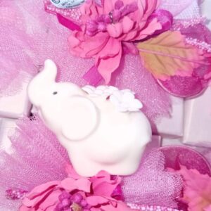 Bomboniera ELEFANTE BIANCO 02237 H4.8 CIRCA LARGO 4.9 CM CIRCA