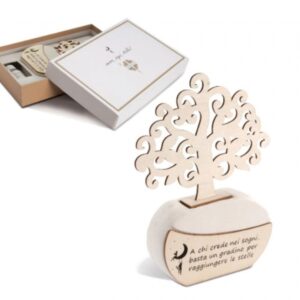 BOMBONIERA Profumatore albero vita Quadrifoglio Bomboniere Qfc543