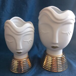 VASO DONNA BIANCO BASE /ORO  GRANDE