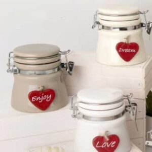 Bomboniera Barattoli CUORE con chiusura ermetici