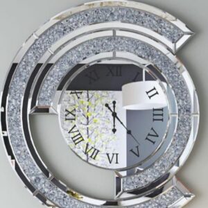 orologio da parete specchio strass