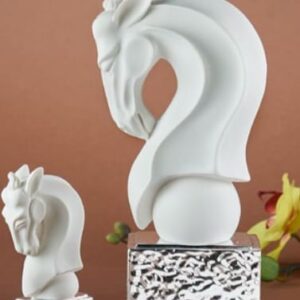 Cavallo polvere di marmo e argento GIOVINARTE