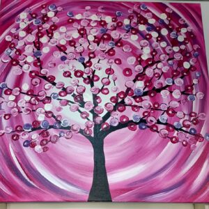 QUADRO ALBERO PITTURA ASTRATTA MODERNO