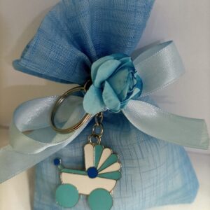 PORTACHIAVI CELESTE /ROSA BOMBONIERA UTILE