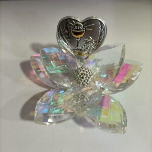 BOMBONIERE COMUNIONE NINFEA CRISTALLO ARGENTO