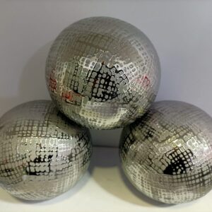 SFERE DECORATIVE ARGENTO RIGHE