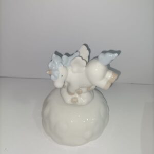 BOMBONIERA BATTESIMO NASCITA PER BIMBO CARILLON UNICORNO CELESTE