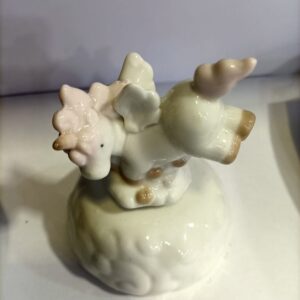 BOMBONIERA BATTESIMO NASCITA PER BIMBA CARILLON UNICORNO ROSA