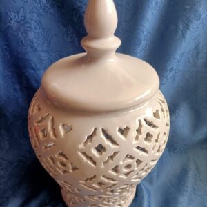 VASO/POTICHE/ ANFORA CERAMICA TRAFORATO GRIGIO