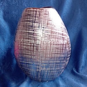 VASO MODERNO ARGENTO EFFETTO RIGHE