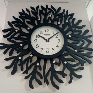 Orologio parete nero corallo con strass