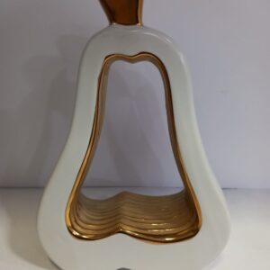 PERA CERAMICA BIANCA DETTAGLI ORO
