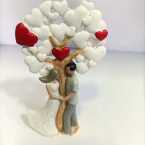 Bomboniera coppia innamorati albero della vita  cuori wedding 2 ass