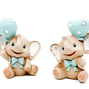 Bomboniera Elefantino Resina Celeste 2 ASSPORTITI