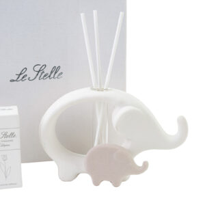 BOMBONIERA profumatore elefante porcellana c/astuccio 14x4xh.8,5 cm