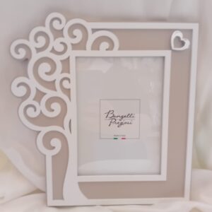 PORTAFOTO ALBERO VITA CON DETTAGLIO CUORE IN ARGENTO BONGELLI