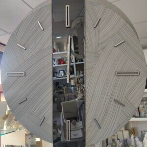 Orologio argento con specchio diametro 60cm