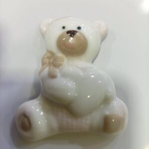 BOMBONIERA BIMBA ORSETTO MAGNETE IN CERAMICA H 5 CM