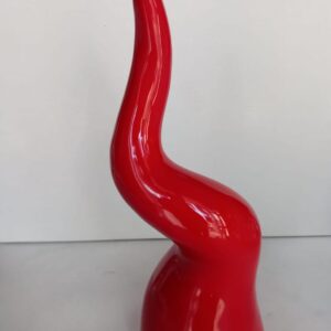 Corno portafortuna in porcellana ROSSO