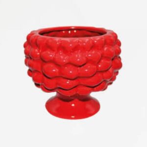 VASO/CENTROTAVOLA  PIGNA SICILIANA ROSSO 20CM