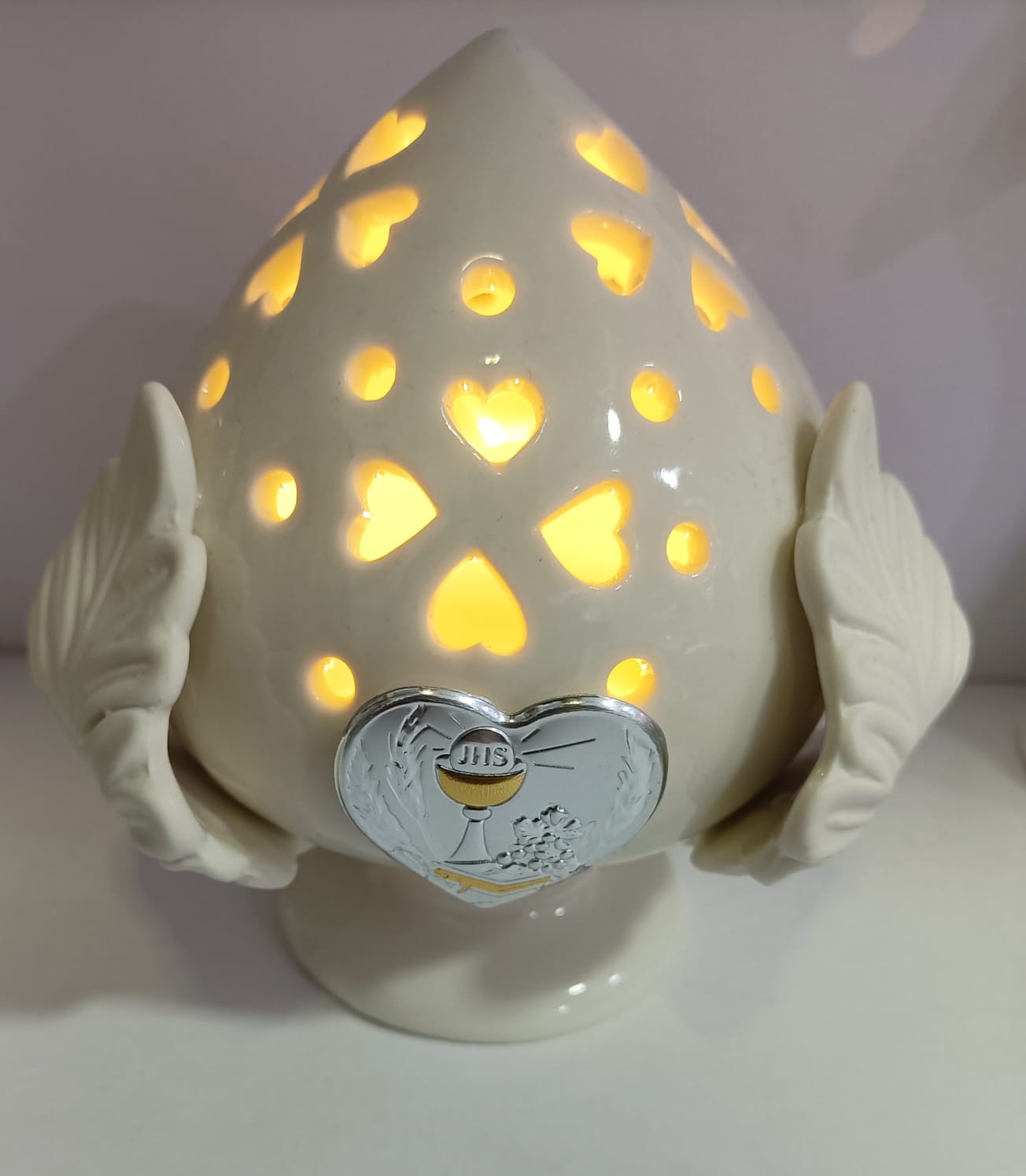 BOMBONIERA LAMPADA LED PUMO COMUNIONE H 13