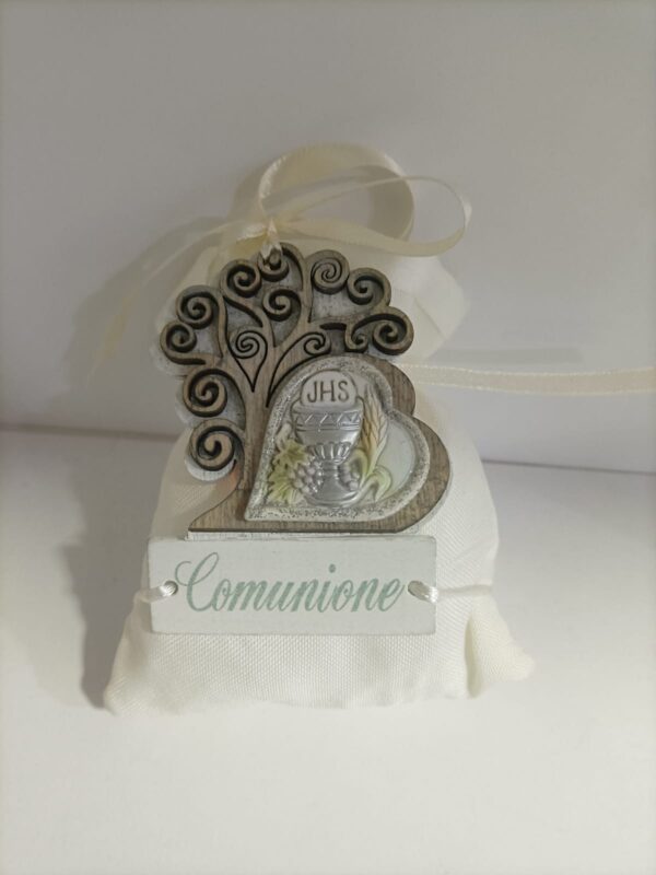 Collana in bronzo con ciondolo a cerchio albero della vita con cuori