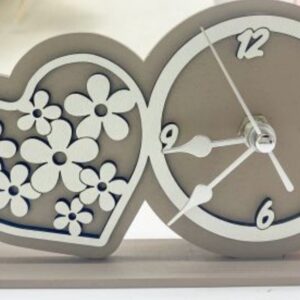 Bomboniera Orologio Cuore con Fiori – Completa di Confezione