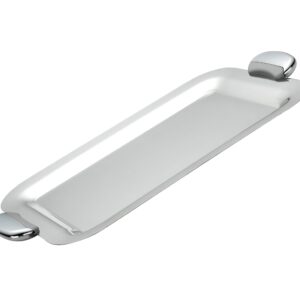 Vassoio joint rettangolare  in acciaio inox con manici lucidi e satinati