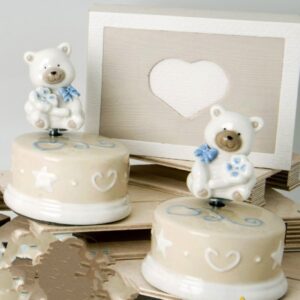 Bomboniera Carillon orsetto azzurro