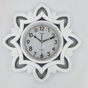 Orologio parete shabby bianco antico