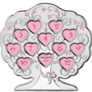 Cornice bimba albero vita  primo anno celeste valenti