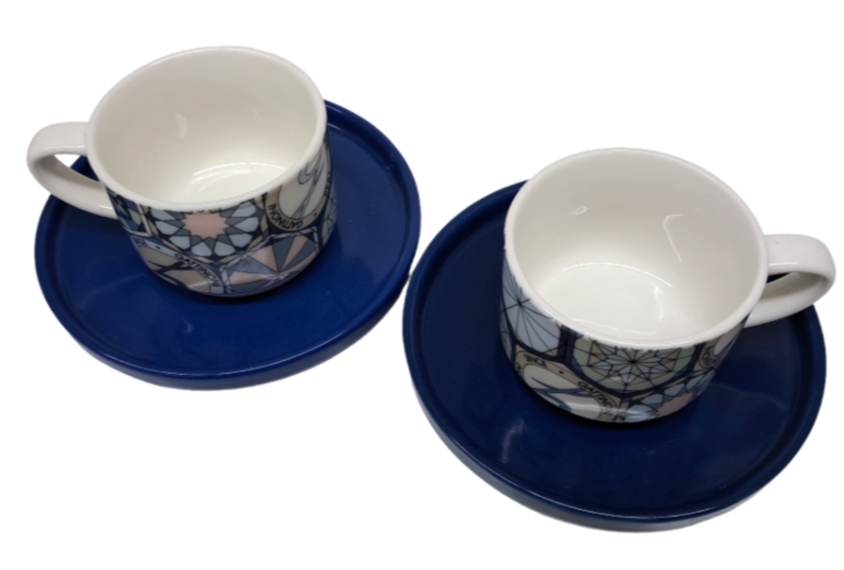 Bomboniere Set 2 tazzine con piattino Gattinoni Teodosia Blue - immagine 2
