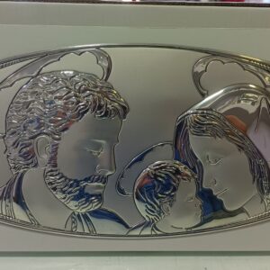Sacra famiglia in argento quadro ,icona
