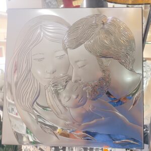 Icona sacra famiglia in argento 925