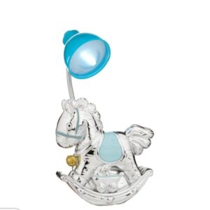 Mini lampada cavallo azzurro