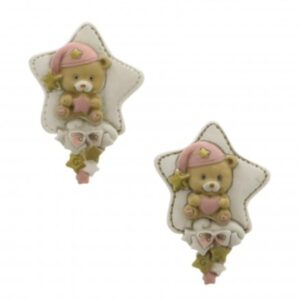Bomboniera magnete orsetto stellina femminuccia con stelline