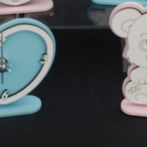 Bomboniera Orologio orsetto azzurro o rosa