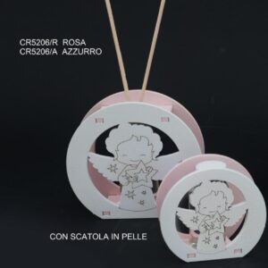 Bomboniera Profumatore angelo con stella rosa o azzurro