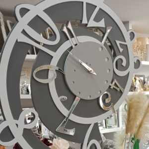 OROLOGIO PARETE CHIOCCIOLA COLORE ARGENTO E BIANCO
