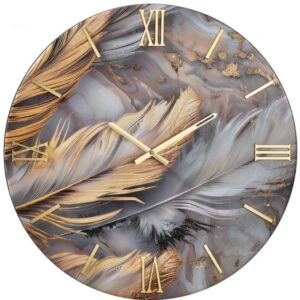 Orologio moderno piume