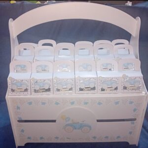 Bomboniere nascita scatole porta confetti azzurro