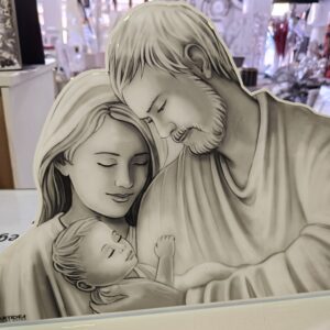 Icona sacra famiglia sagomata
