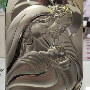 Icona sacra famiglia in argento