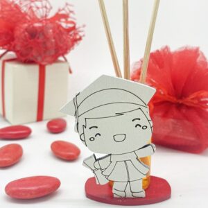 BOMBONIERA ECONOMICA MINI PROFUMATORE IN LEGNO laureante