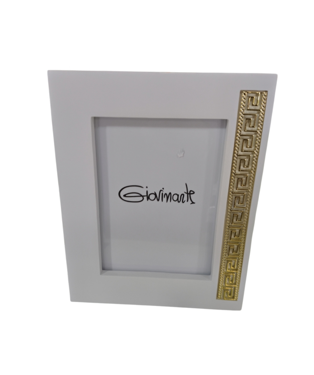 Portafoto bianco con Greca decorativa in oro