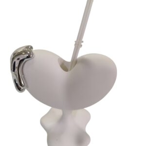 Profumatore cuore bianco goccia argento
